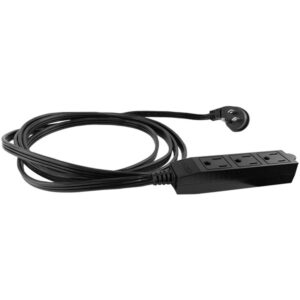STANLEY 31131 CordMax Home and Office 3-Outlet Grounded Indoor Extension Cord with Low-Profile Plug (9 Ft.; Black)