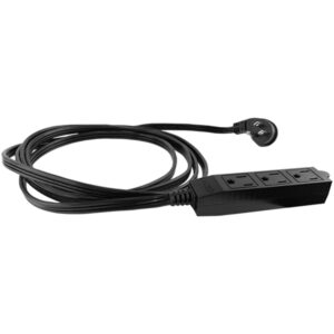 STANLEY 31132 CordMax Home and Office 3-Outlet Grounded Indoor Extension Cord with Low-Profile Plug (15 Ft.; Black)