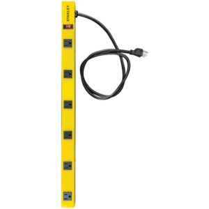 STANLEY 31613 6-AC Outlet 600-Joules ShopMAX Pro Surge Protector Power Bar, 4-Ft. Cord with Straight Plug, 31613