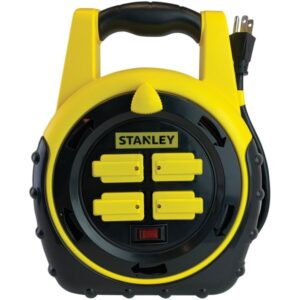 STANLEY 33959 ShopMAX Power Hub Cord Reel, 4 Outlets, 20-Ft. Cord, 33959