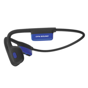 OPN Sound OS8000BL Mezzo+ Bluetooth Bone-Conduction Neckband Sports Headphones with Microphone, Black and Blue