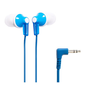 Panasonic RP-HJE120-A ErgoFit Wired In-Ear Earbud Headphones with Right-Angle 3.5-mm Connector, RP-HJE120 (Blue)