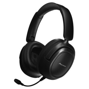 Pioneer A60-BK A60 Dual-Mode Wireless Over-Ear Headphones with Detachable Microphone, Aux Input, Hybrid ANC, Accessory Kit, up to 100 Hours Play Time