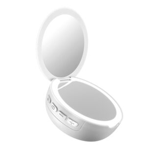 Priority Products 51810184W Compact Bluetooth Mirror Speaker with Lights, M6 (White)