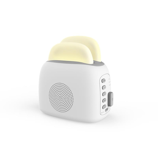 Priority Products 51810764W Toaster-Shaped Sleeping Machine with Bluetooth Speaker and Night-Light (White)