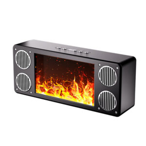 Priority Products 51811163B Portable Bluetooth Speaker with FM Radio and Fireplace Lighting Effects, L-45 (Black)