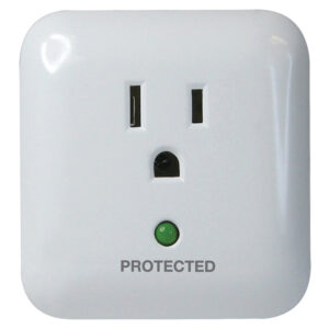 Prime PB802105 1-Outlet 900-Joules Surge Protector Wall Tap with Protected LED Indicator and End of Service Alarm, PB802105