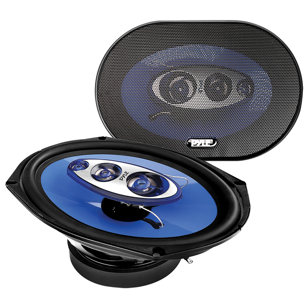 Pyle PL6984BL Blue Label 6-In. x 9-In. 400-Watt-Max 4-Way Coaxial Speakers