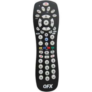 QFX REM-6 6-Device Universal Remote with Glow-in-the-Dark Buttons, Black
