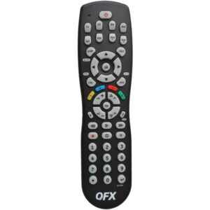 QFX REM-8 8-Device Universal Remote with Glow-in-the-Dark Buttons, Black