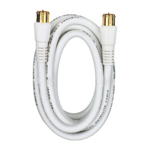 RCA VH606WHR RG6 Coaxial Cable with F-Connectors (6 Ft.; White)