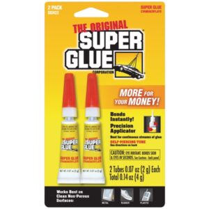 The Original Super Glue Corporation SGH22-12 0.07-Oz. Super Glue Tube (2 Pack)