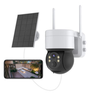 eco4life SC-BIPC-3001 Wi-Fi 2304 x 1296 Smart Outdoor PTZ Security Camera with Solar Panel, SC-BIPC-3001