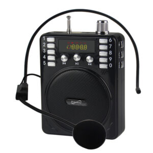 Supersonic SC-1443BT BLK Bluetooth Portable PA Speaker Voice Amplifier with Microphone, FM Radio, and Karaoke Jack, SC-1443BT (Black)