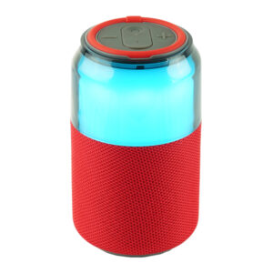 Supersonic SC-2335BT RED SodaBoom Portable Bluetooth Speaker, True Wireless, with LED Light Show, SC-2335BT (Red)