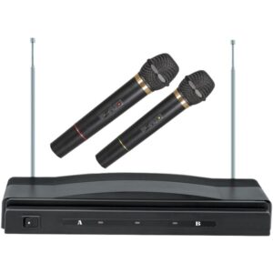 Supersonic SC-900 Professional 2.4-GHz Wireless Microphone System with 2 Handheld Microphones
