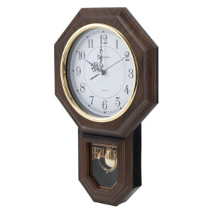 Timekeeper 180WAGM Essex 18.75" Modern Pendulum Wall Clock (Faux Wood)