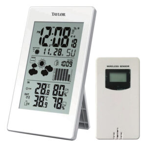 Taylor Precision Products 1735 Digital Weather Forecaster with Barometer & Alarm Clock