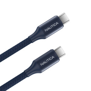 Nautica UCCCB17-01-04 USB-C to USB-C Charge and Sync Turan 60-Watt Fast Charge Cable, 4 Ft, 3 Pack, CB530 (Navy)