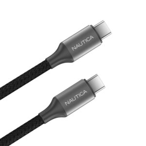 Nautica UCCCB17-03-04 USB-C to USB-C Charge and Sync Turan 60-Watt Fast Charge Cable, 4 Ft, 3 Pack, CB530 (Black)