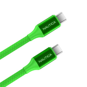 Nautica UCCCB17-05-04 USB-C to USB-C Charge and Sync Turan 60-Watt Fast Charge Cable, 4 Ft, 3 Pack, CB530 (Green)