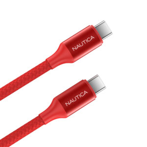 Nautica UCCCB17-06-04 USB-C to USB-C Charge and Sync Turan 60-Watt Fast Charge Cable, 4 Ft, 3 Pack, CB530 (Red)