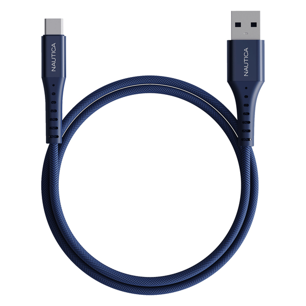 Nautica UCCCB02-01-04 4-Ft. 15-Watt USB-A to USB-C Cable, Urban CB200 (Navy)