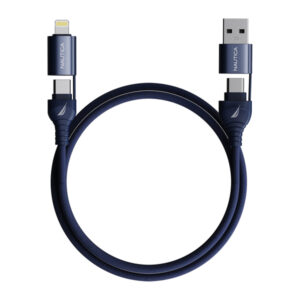 Nautica UCCCB04-01-04 4-Ft. 100-Watt 4-in-1 Multi-Port Cable, Urban CB400 (Navy)