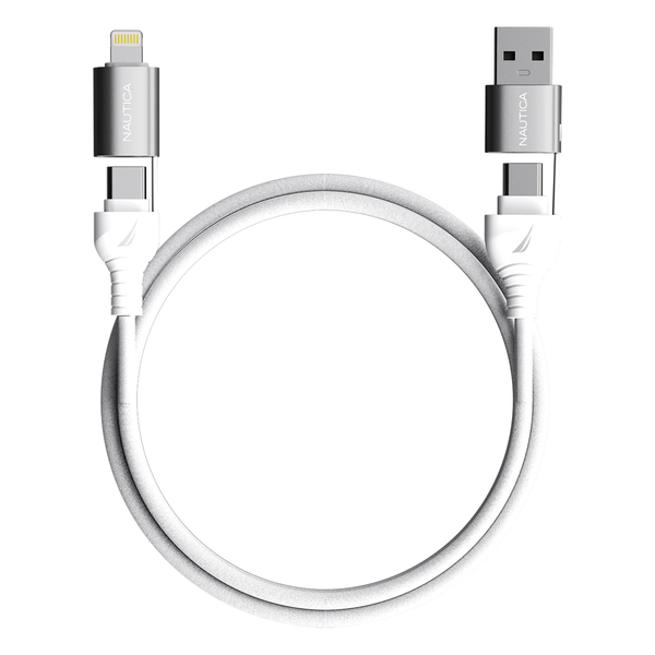 Nautica UCCCB04-02-04 4-Ft. 100-Watt 4-in-1 Multi-Port Cable, Urban CB400 (White)