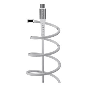 Nautica UCCCB10-02-04 4-Ft. 65-Watt USB-C to USB-C Cable with LED Ends, Urban CB510 (White)