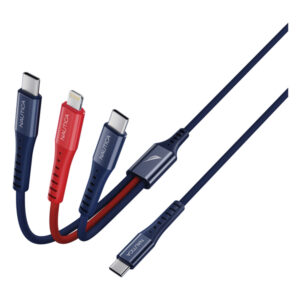 Nautica UCCCB11-01-04 4-Ft. 24-Watt 3-in-1 Multi-Port Cable, Urban CB630 (Navy)