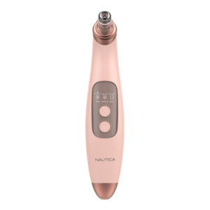 Nautica UCCPC04-12 Compact Blackhead-Remover Vacuum with 6 Adjustable Heads and LED Display, 3 Suction Levels, Rechargable, up to 1-Hour Battery Life (Nude)