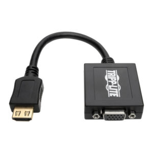 Tripp Lite by Eaton P131-06N 1900 x 1200 HDMI Male to VGA Female Converter Cable Adapter with 3.5-mm Stereo Audio Jack, 6 In., Black, P131-06N