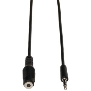 Tripp Lite by Eaton P311-010 3.5-mm Male/Female Stereo Audio Extension Cable for Speakers and Headphones, Black (10 Ft.)