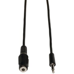 Tripp Lite by Eaton P311-025 3.5-mm Male/Female Stereo Audio Extension Cable for Speakers and Headphones, Black (25 Ft.)