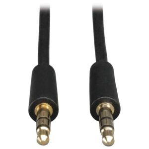 Tripp Lite by Eaton P312-015 3.5-mm Male/Male Stereo Cable for Microphones, Speakers, and Headphones, Black (15 Ft.)