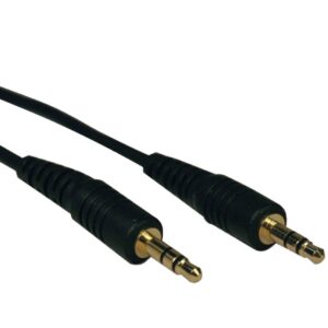 Tripp Lite by Eaton P312-050 3.5-mm Male/Male Stereo Cable for Microphones, Speakers, and Headphones, Black (50 Ft.)