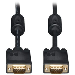 Tripp Lite by Eaton P502-006 1536/1080p VGA Male/Male HD15 High-Resolution RGB Coaxial Cable, Black, P502 (6 Ft.)