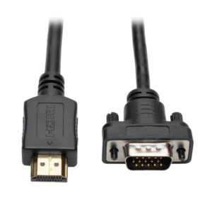 Tripp Lite by Eaton P566-006-VGA 1900 x 1200 at 60 Hz HDMI Male to VGA Male Low-Profile Active Adapter Cable, 6 Ft., Black, P566-006-VGA