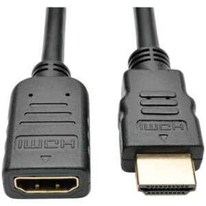 Tripp Lite by Eaton P569-006-MF 4K at 30 Hz HDMI Male/Female High-Speed Extension Cable with Ethernet, 6 Ft., Black, P569-006-MF