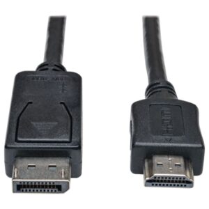 Tripp Lite by Eaton P582-003 1080p DisplayPort Male to HDMI Male Adapter Cable, Black (3 Ft.)