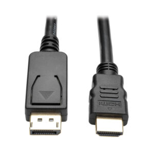 Tripp Lite by Eaton P582-006-V2 4K at 30 Hz DisplayPort 1.2 Male with Latch to HDMI Male Adapter Cable, 6 Ft., Black, P582-006-V2