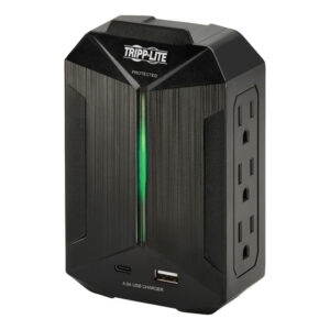 Tripp Lite by Eaton SK62USBC 6-AC Outlet and 2-USB Port 490-Joules Protect It! Surge Protector Wall Tap, SK62USBC