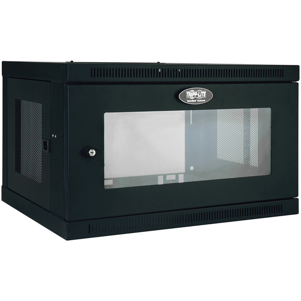 Tripp Lite by Eaton SRW6UG SmartRack 6U Low-Profile Switch-Depth Wall-Mount Mini Rack Enclosure Cabinet with Clear Acrylic Window, SRW6UG