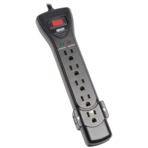 Tripp Lite by Eaton SUPER7B 7-AC Outlet 2,160 Joules Protect It! Surge Protector Power Strip with Right-Angle Plug (7 Ft.; Black)