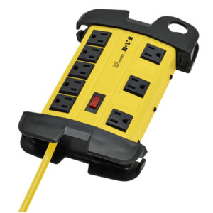 Tripp Lite by Eaton TLM812GF Power It! Safety Power Strip, 8 Outlets, 12-Ft. Cord with GFCI Plug, Yellow and Black, TLM812GF