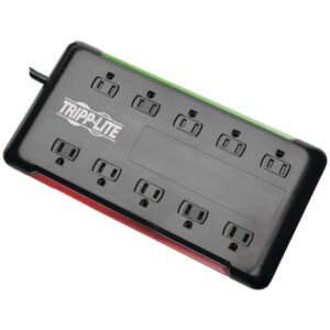Tripp Lite by Eaton TLP1006B 10-AC Outlet 2,880-Joules Protect It! Surge Protector Power Strip with Sliding Covers, 6-Ft. Cord, TLP1006B