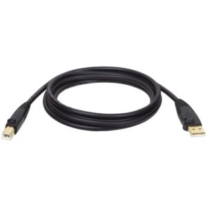 Tripp Lite by Eaton U022-010 USB 2.0 Peripheral Cable, A Male/B-Male Gold-Plated Connectors, Black (10 Ft.)