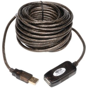 Tripp Lite by Eaton U026-10M USB 2.0 Active Extension Cable, USB-A Male/Female, 32.8 Ft., U026-10M