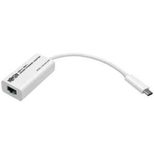 Tripp Lite by Eaton U436-06N-GBW USB-C to Gigabit Ethernet NIC Network Adapter, Thunderbolt 3 Compatible, White, U436-06N-GBW
